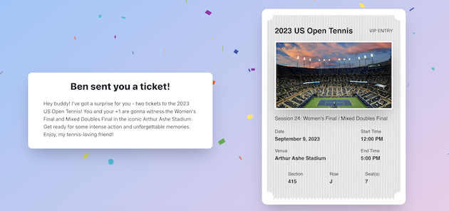 Pretty Tickets Homepage